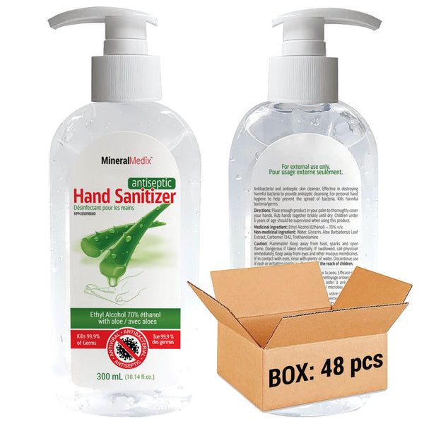 Antiseptic Hand Sanitizer 300ml with Pump, Case of 48pcs, $2.99ea